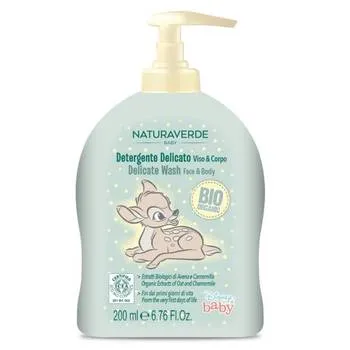 Sapun lichid delicat pentru maini si fata bebelusi Bio, 200ml, Naturaverde