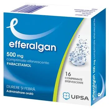 Efferalgan 500mg, 16 comprimate efervescente, Upsa