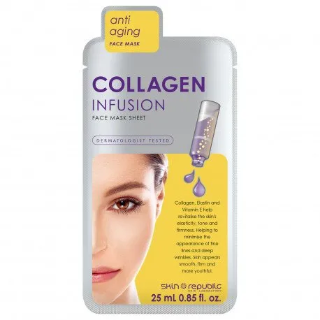 Masca coreeana de fata cu cu Infuzie de Colagen, Skin Republic