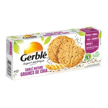 Biscuiti cu seminte de chia, 132g, Gerble Expert Dietetic