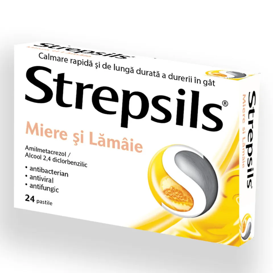 Strepsils miere si lamaie , 24 comprimate