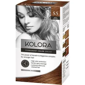 Vopsea de par Kolora 5.5 Sweet Caramel, 50ml, Aroma