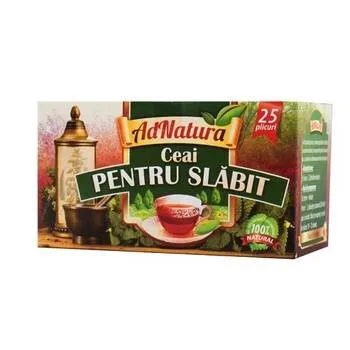 Ceai pentru slabit, 25 plicuri, AdNatura