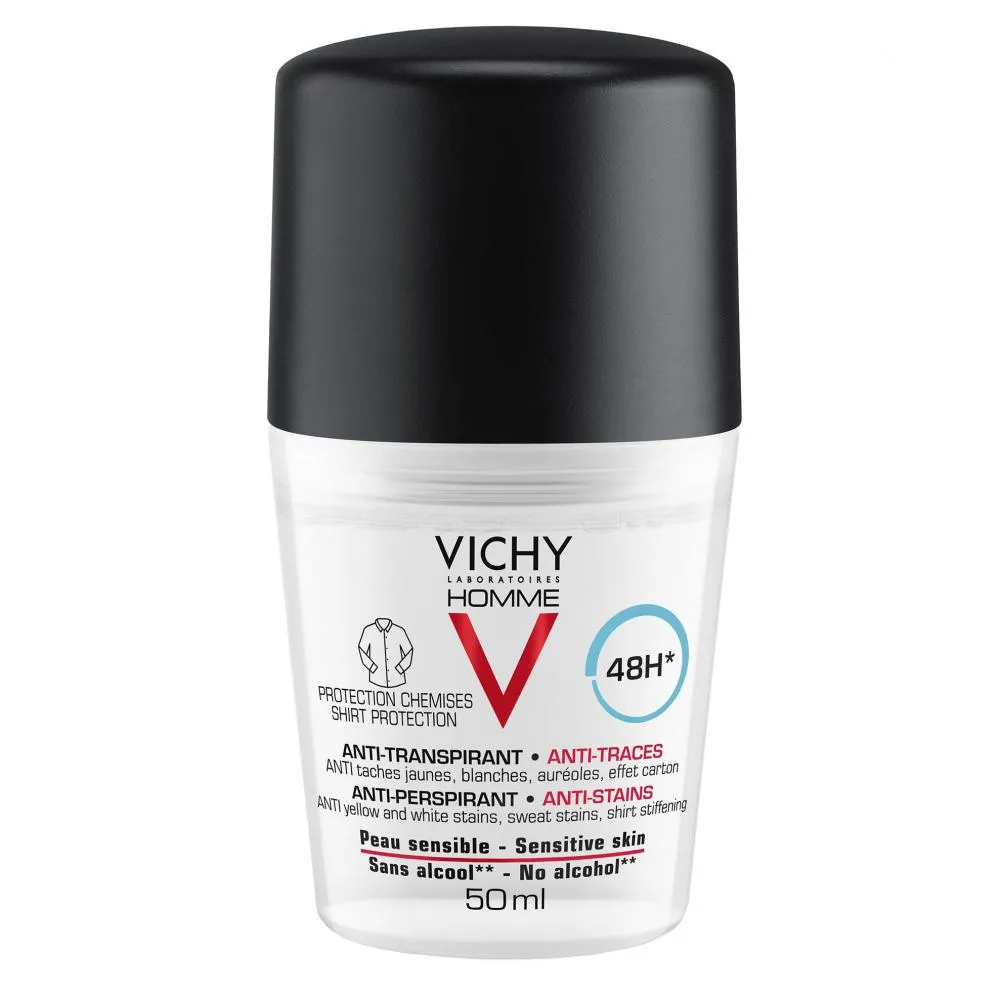 Vichy Homme Roll-on anti-urme eficacitate 48h, 50ml
