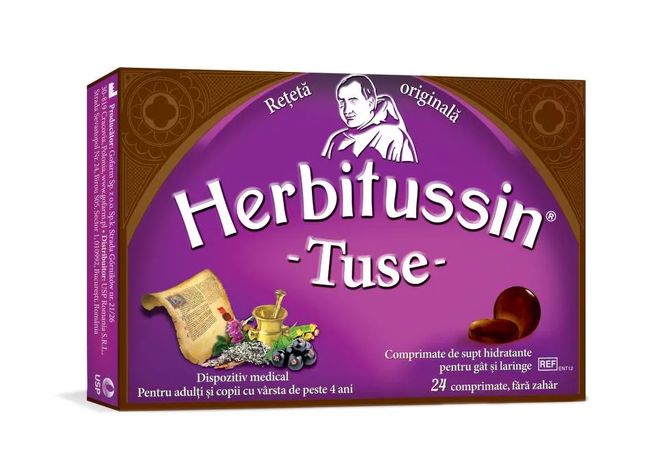 HERBITUSSIN TUSE 24 COMPRIMATE