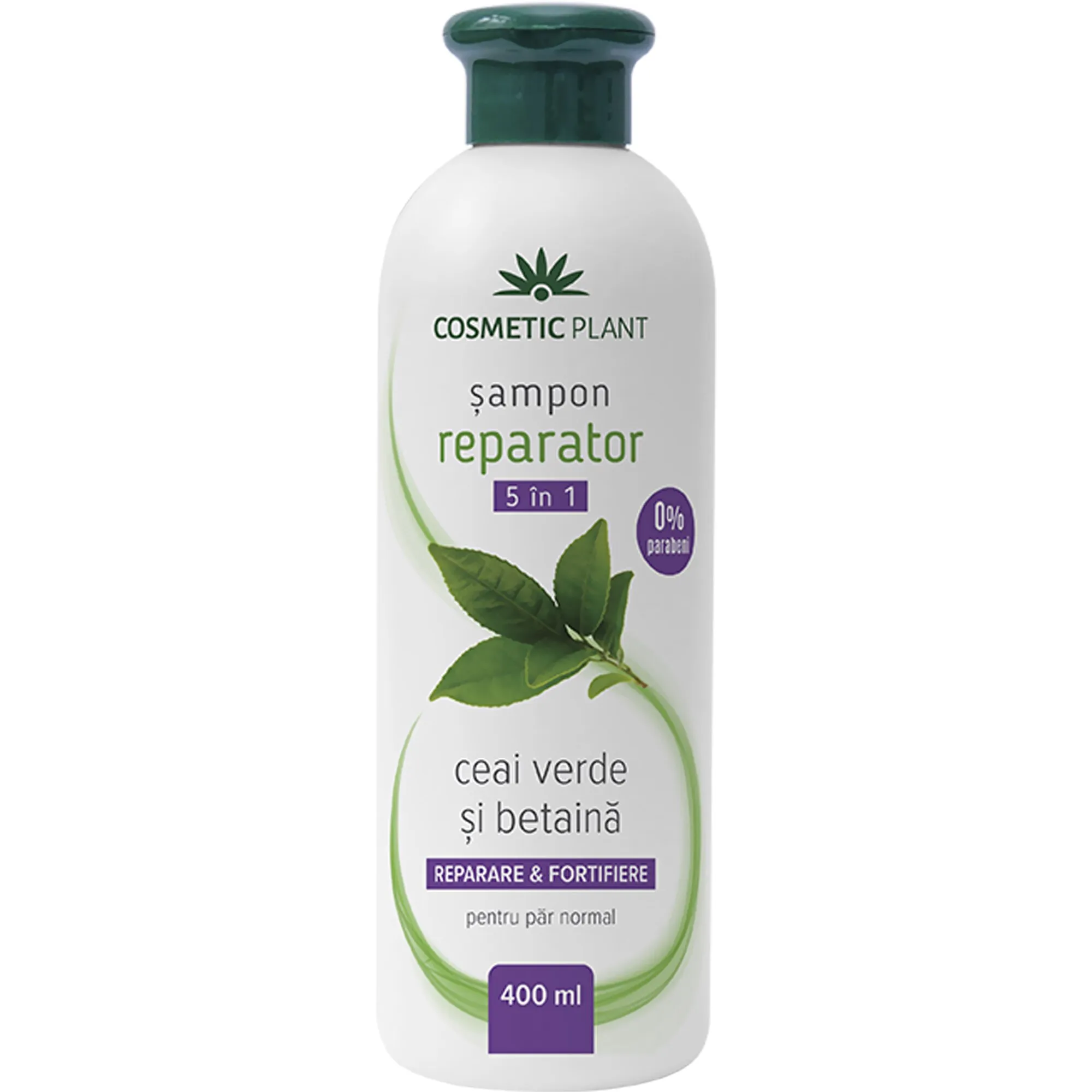 Sampon reparator 5 in 1 cu ceai verde si betaina, 400 ml, Cosmetic Plant