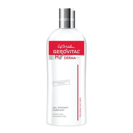 Gel spumant purifiant ten gras H3 Derma+, 200 ml, Gerovital