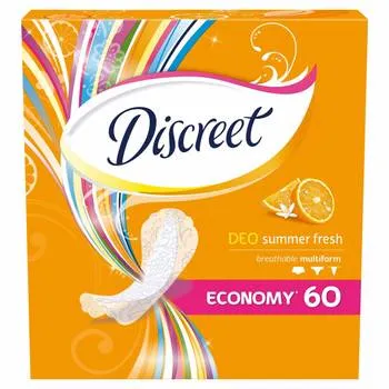 Absorbante zilnice Deo Summer Fresh, 60 bucati, Discreet