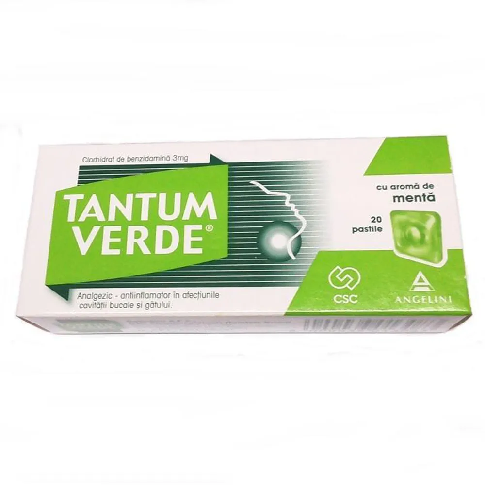 TANTUM VERDE CU AROMA DE MENTA 3 mg x 20