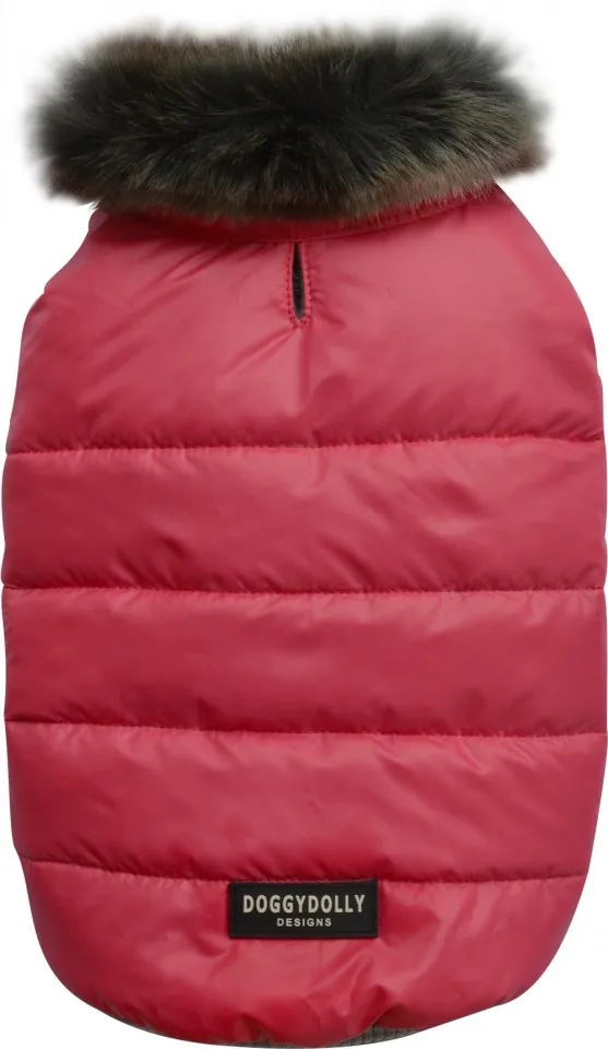 Geaca captusita cu guler-roz-Doggydolly-W389
