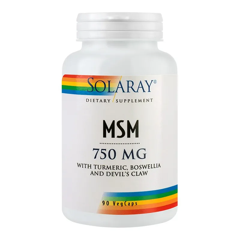 MSM 750 mg Solaray, 90 capsule vegetale, Secom