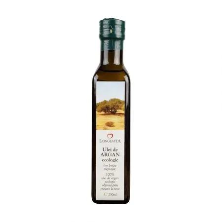 Ulei de argan Bio presat la rece, 250 ml, Longevita