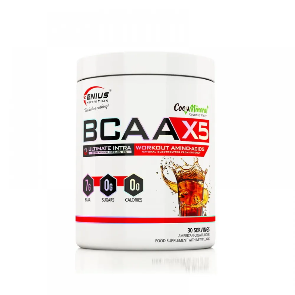 BCAA-X5 cu aroma de American Cola (360 grame), Genius Nutrition