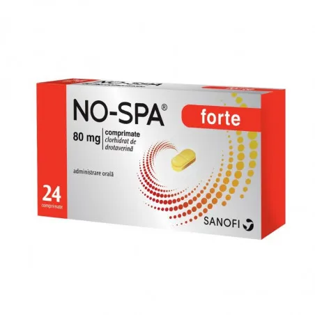 No-Spa Forte 80mg, 24 comprimate, Sanofi Aventis