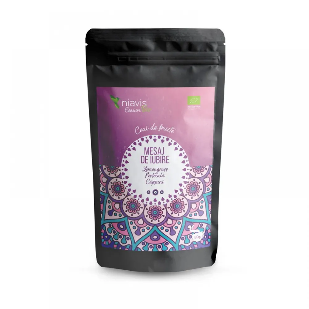 Ceai ecologic/BIO "Mesaj de Iubire" (50 grame), Niavis