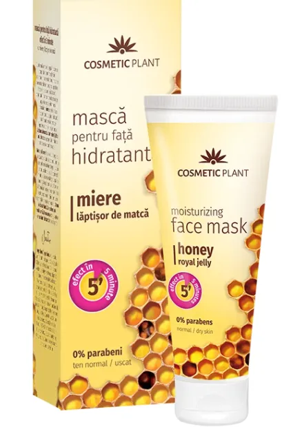Masca hidratanta pentru fata cu miere si laptisor de matca, 50 ml, Cosmetic Plant