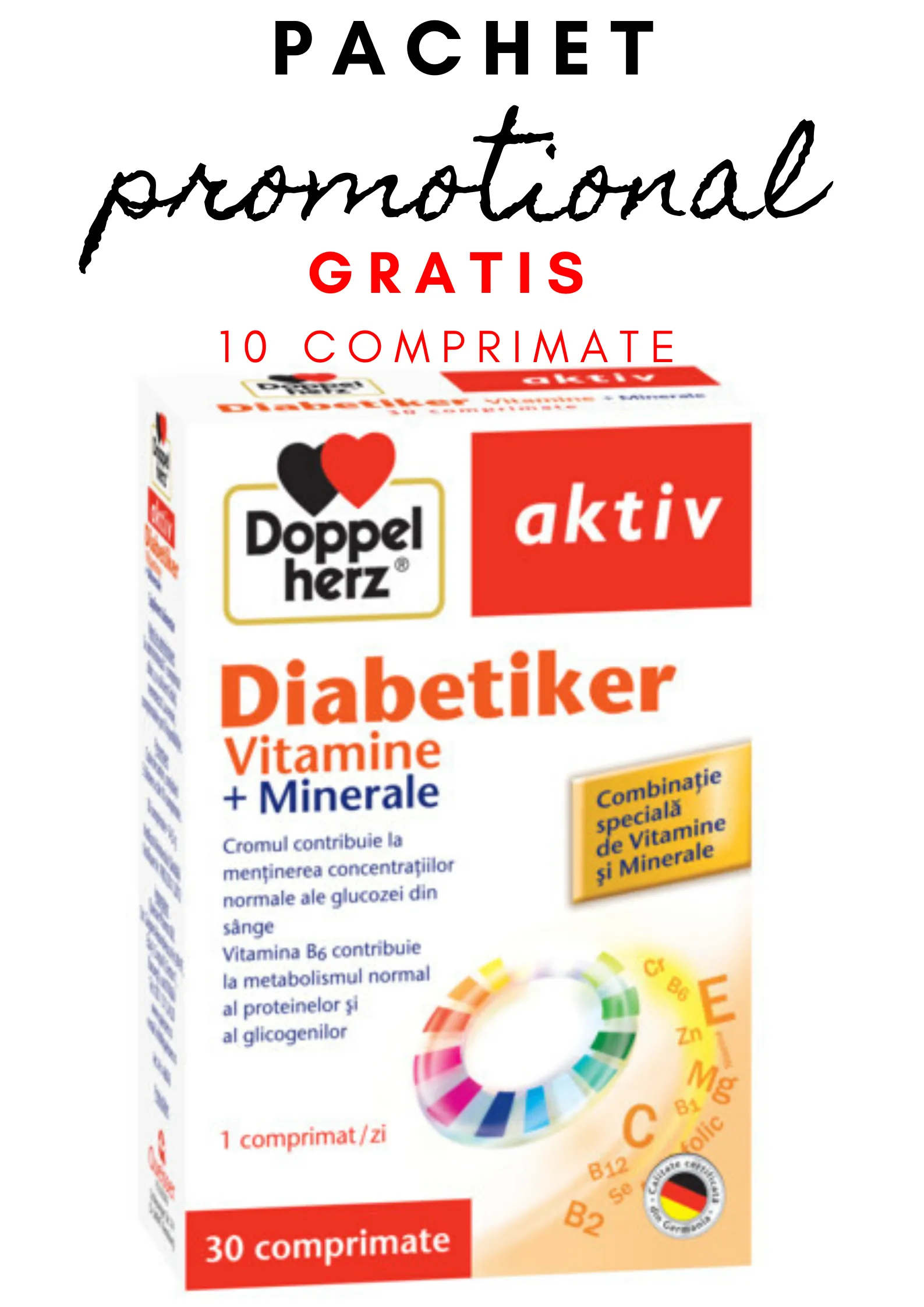DOPPELHERZ AKTIV DIABETIKER VITAMINE+MINERALE 30+10 TB