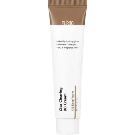 Crema Coloranta vegana de fata BB Cream 31 Deep Warm Cica Clearing, 30 ml, Purito