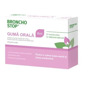 Guma orala, 20 bucati, Bronchostop