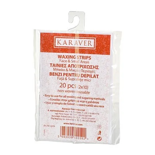 KARAVER BENZI PENTRU DEPILAT NON WOVEN 3.5X11.5CM PENTRU FATA 20BUC