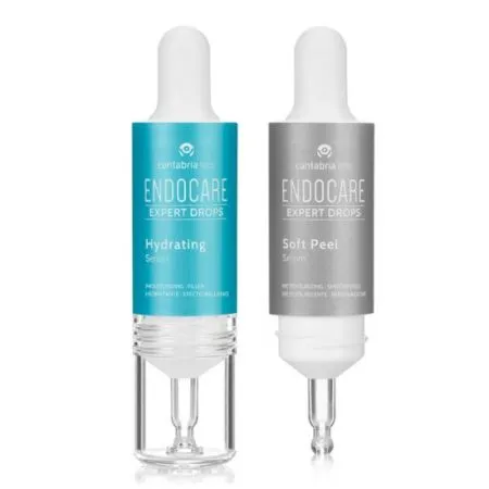 Set ser pentru hidratare cu efect de umplere + ser pentru retexturizare si uniformizare Expert Drops Endocare, 2 x 10 ml, Cantabria Labs