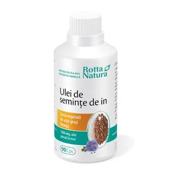 Ulei de seminte de In, 90 capsule, Rotta Natura