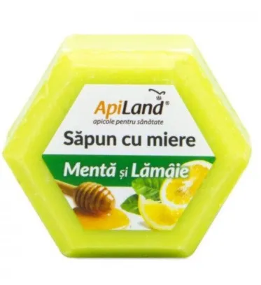 Sapun cu miere, menta si lamaie x 100g (ApiLand)