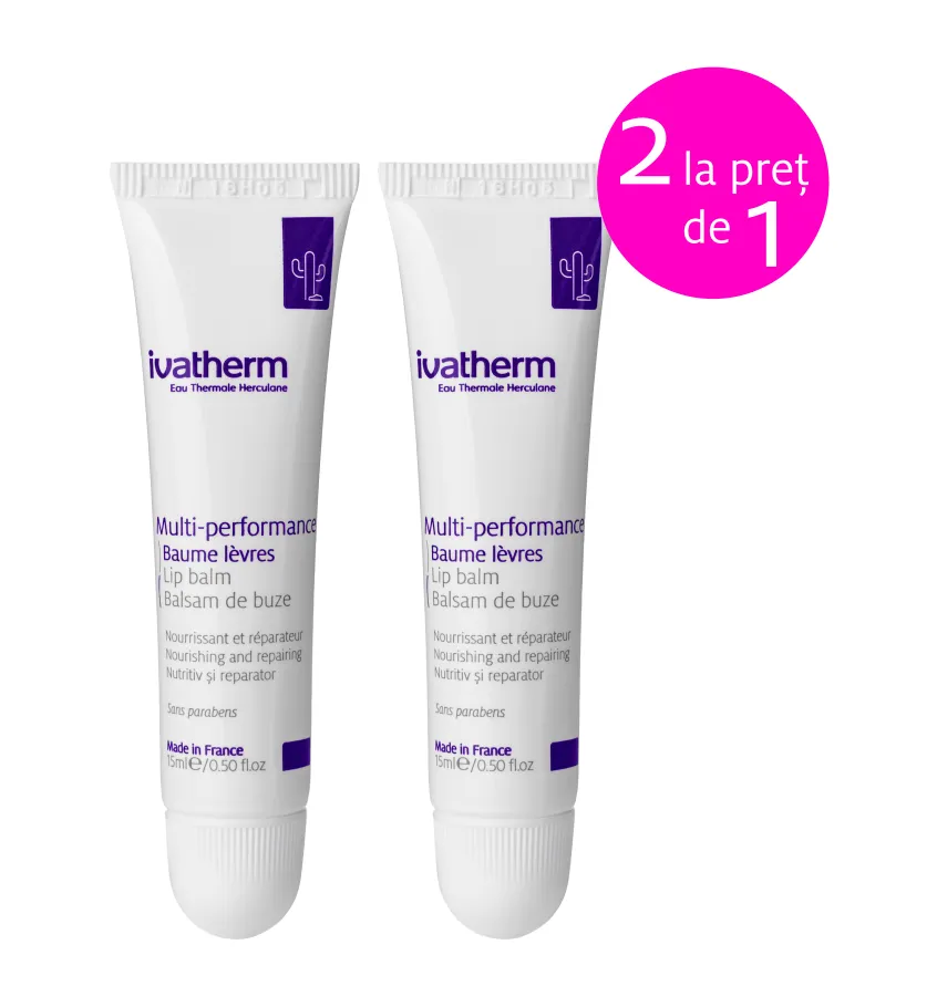 IVATHERM Multi-Performance Balsam buze 15ml 2buc la pret de 1buc