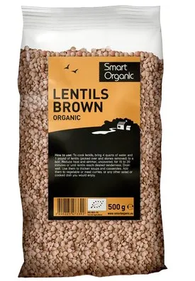 Linte maro eco, 500g, Smart Organic