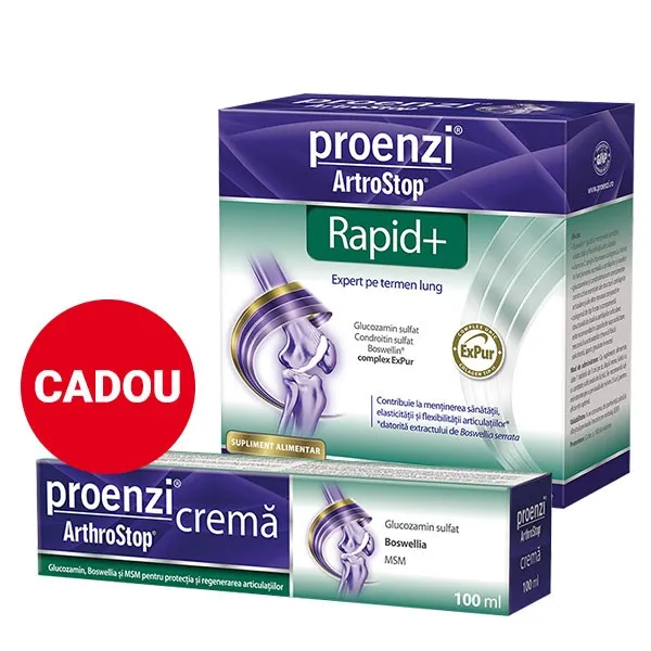 Proenzi ArtroStop Rapid Plus, 180 tablete + Proenzi ArtroStop crema, 100 ml, PROMO, Walmark