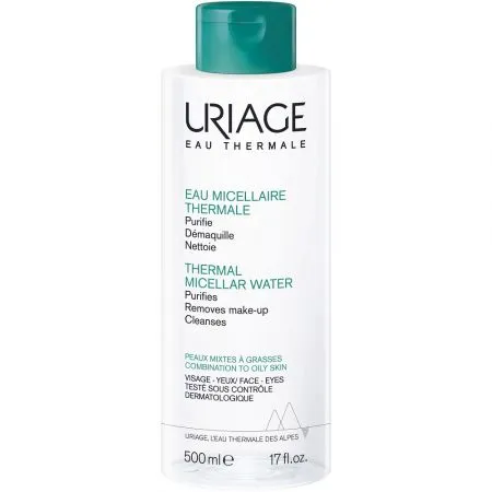 Apa micelara termala pentru ten mixt-gras, 500 ml, Uriage