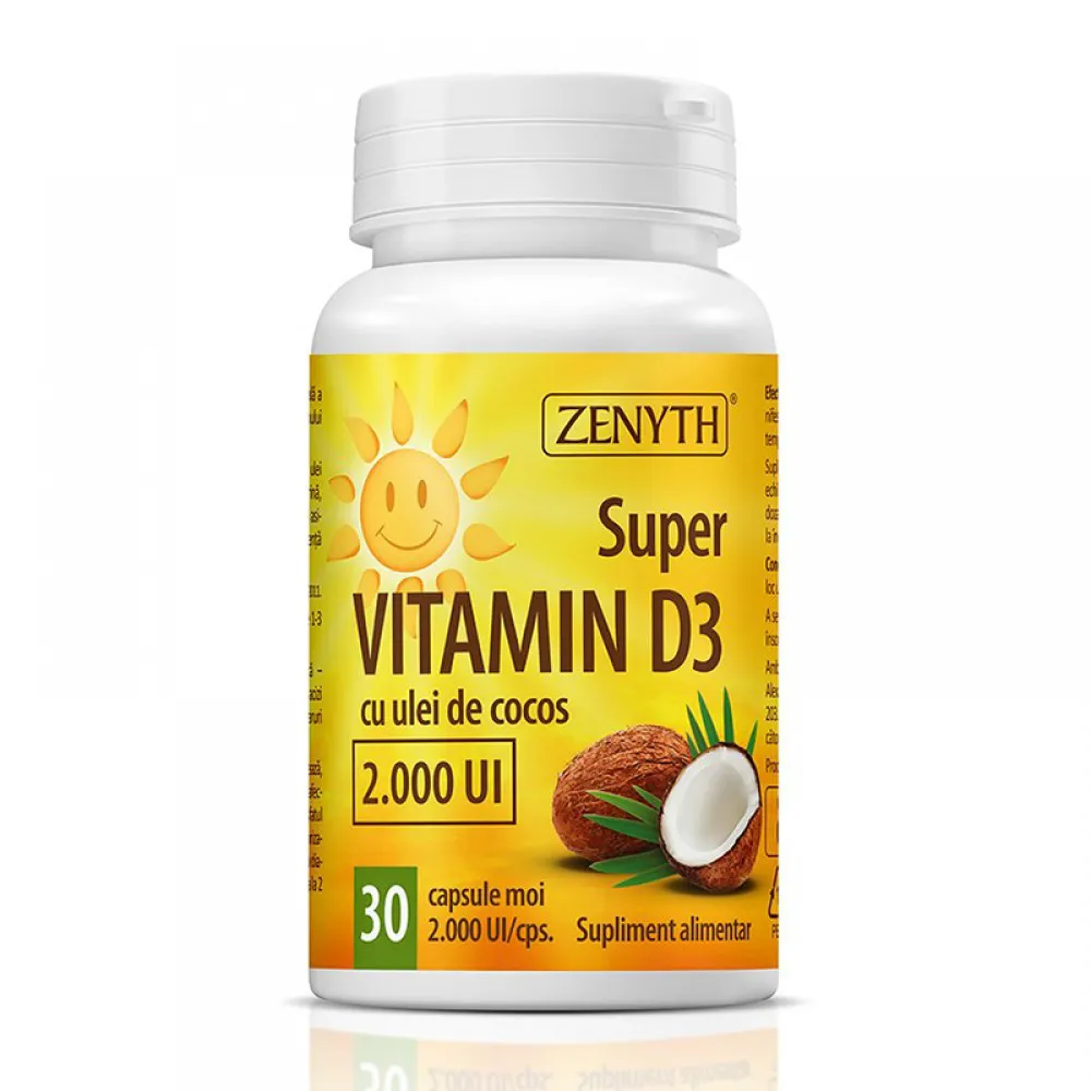 Super Vitamin D3 2000 UI (30 capsule), Zenyth Pharmaceuticals