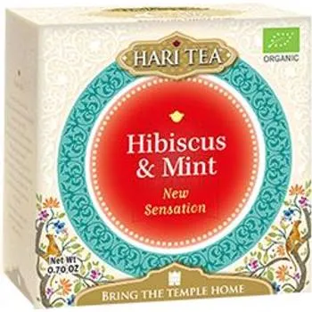 Ceai de hibiscus si menta bio New Sensation, 10 plicuri, Hari Tea