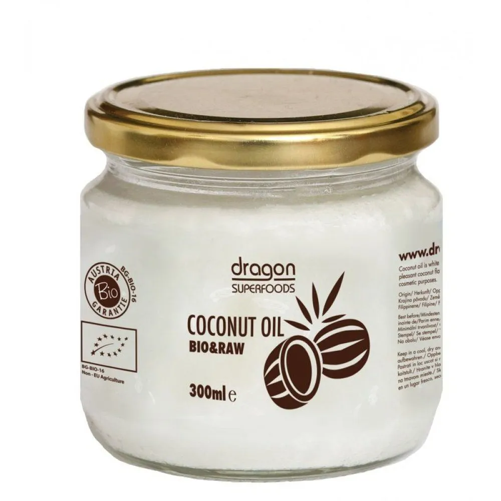 Ulei de cocos virgin presat la rece bio (300ml), Dragon Superfoods