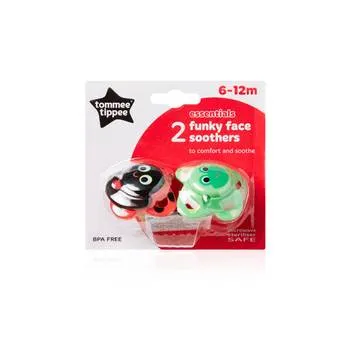 Set suzete Funky Face 6-12 luni, 2 bucati, Tommee Tippee