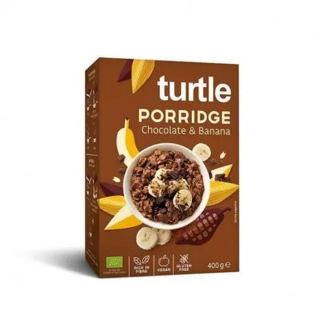 TURTLE Cereale terci organic fara gluten cu ciocolata si banane, 400g