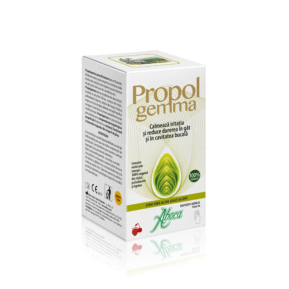 Aboca Propolgemma spray de gat pentru adulti si copii fara alcool 30ml