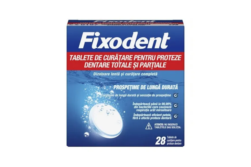 FIXODENT TABS FRESH X 28 TABLETE