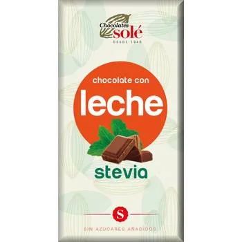 Ciocolata 39% cacao + lapte si stevie, 100g, Chocolates Sole