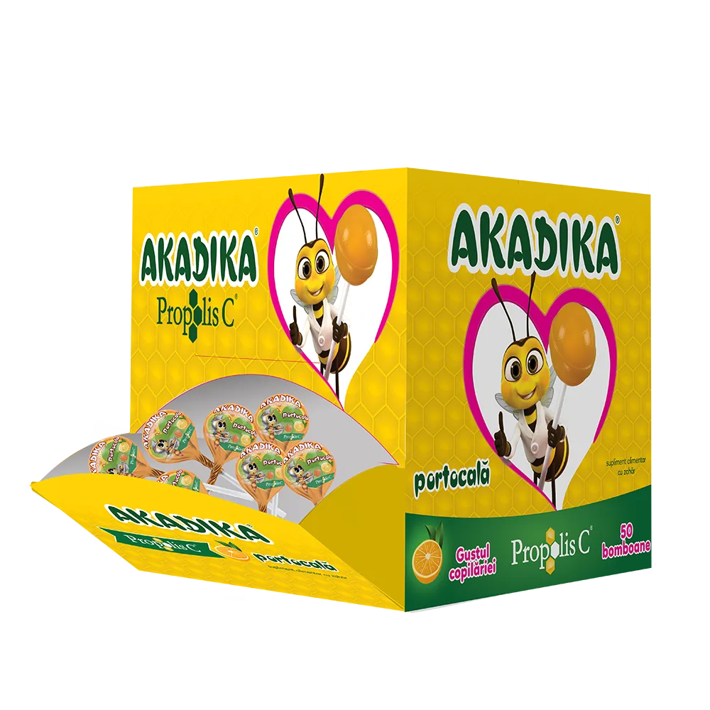 Akadika Propolis C portocala 50 bomboane, Fiterman