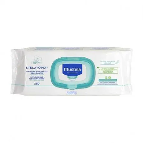 Mustela Stelatopia Servetele curatatoare, 50 bucati
