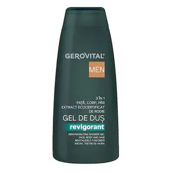 Gel de dus revigorant 3 in 1 H3 Men, 400ml, Gerovital