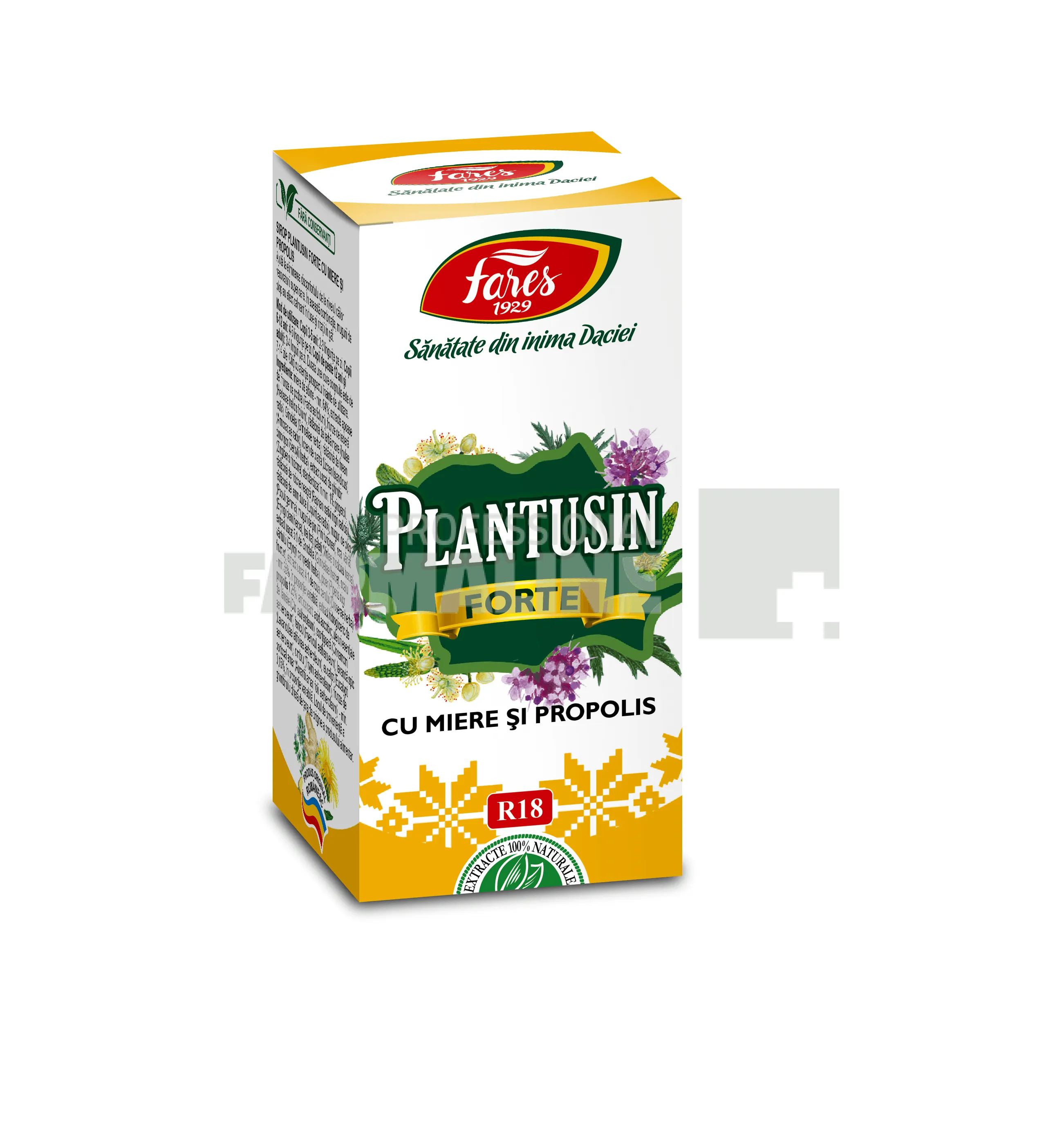 Plantusin forte R18 Sirop cu miere si propolis 100 ml