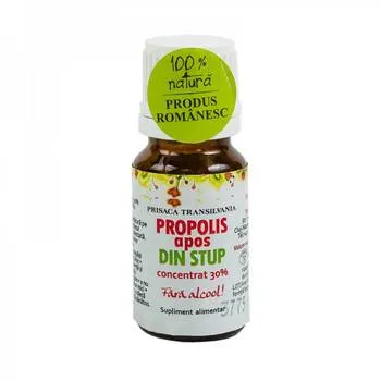 Propolis apos din stup fara alcool, 10ml, Prisaca Transilvania