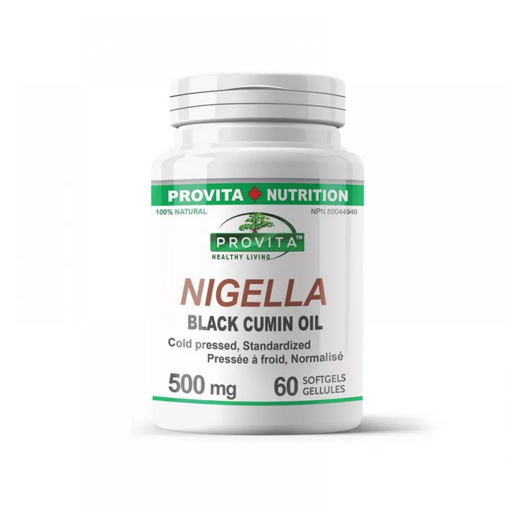 Nigella Ulei de chimen negru 500 mg (60 capsule), Provita Nutrition