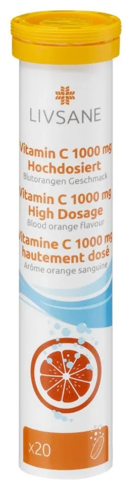 LIVSANE VITAMINA C 1000MG X 20 TABLETE EFERVESCENTE