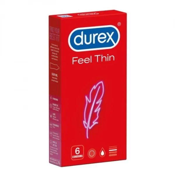 DUREX PREZERVATIVE FEEL THIN 6 BUCATI