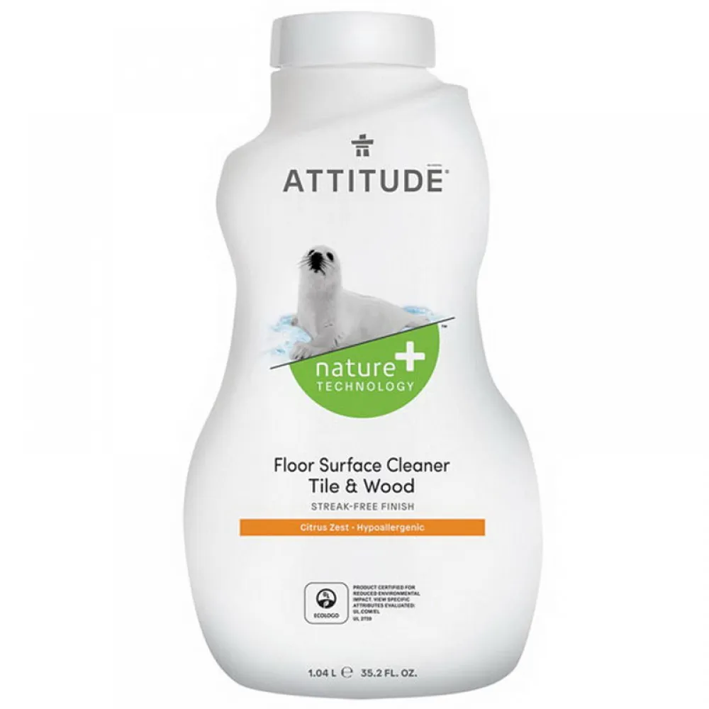 Solutie de curatat pardoseli, gresie şi parchet, coaja de citrice (1050 ml), Attitude