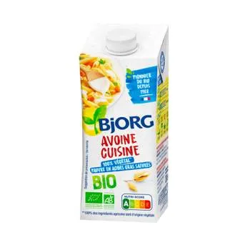 Crema vegetala pentru gatit din ovaz Bio, 200ml, Bjorg