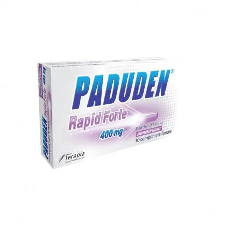 Paduden Rapid Forte 400 mg, 10 comprimate, impotriva durerilor